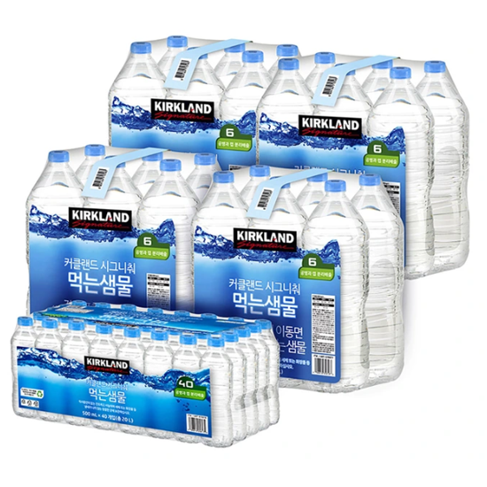 커클랜드 시그니춰 먹는 샘물 2L x 24 + 500ml x 40