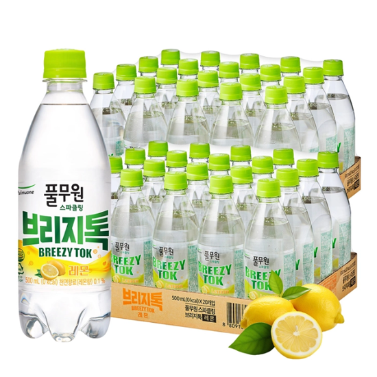 브리지톡 탄산수 레몬 500ml x 40