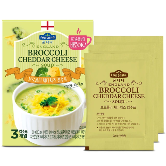 폰타나브로콜리체다치즈컵수프 60g(20gx3ct)x12