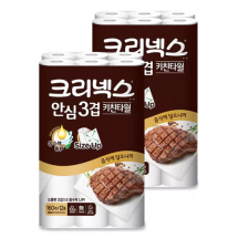 크리넥스 안심 3겹 키친타월 160매 x 12롤 x 2팩