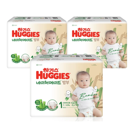 하기스 네이처메이드 밤부 밴드 공용 1단계 68 x 3