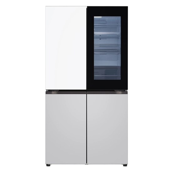 엘지 오브제 노크온 냉장고 870L,크림화이트&그레이