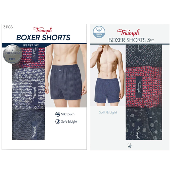 트라이엄프 남성 면 트렁크 3매