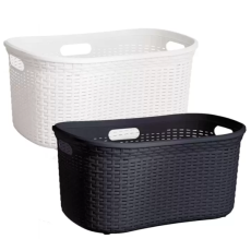 바스클립 오픈형 세탁물 바구니 세트 40L 2P