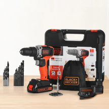 블랙앤데커 20V 전동 드릴 (25pcs 액세서리 포함)