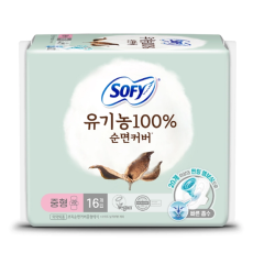 쏘피 유기농 순면커버 중형 16개x 6팩