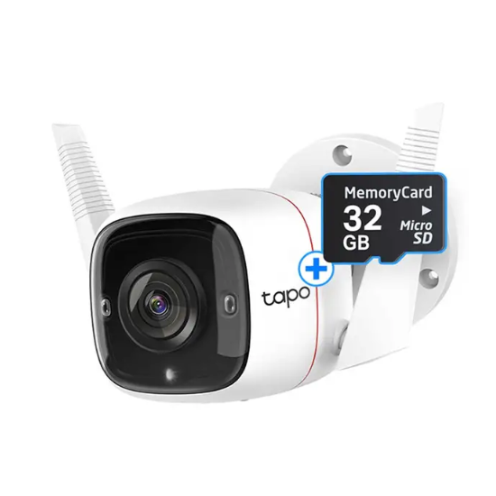 Tapo 무선 보안 카메라 TC65 + MicroSD 32GB 세트