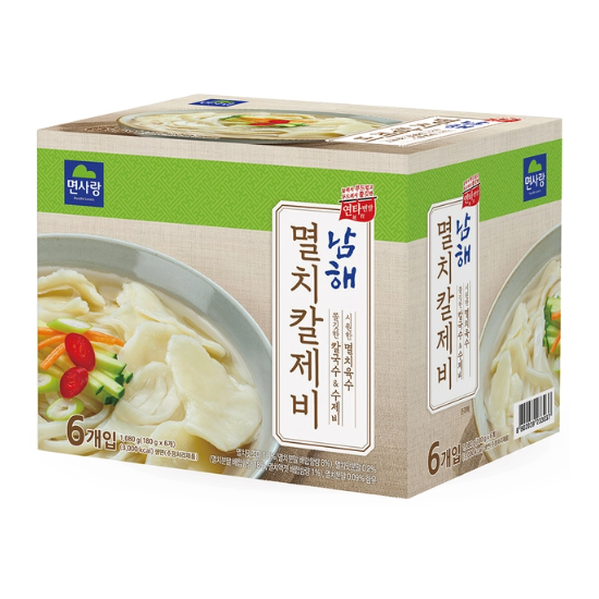 면사랑 남해 멸치칼제비 180g x 6