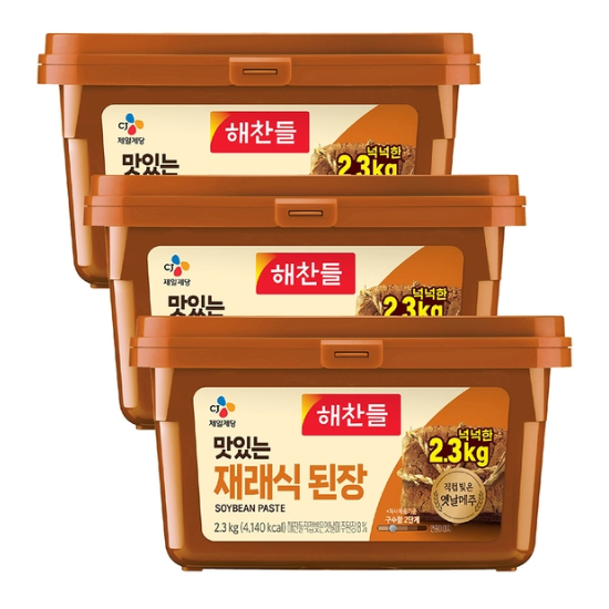 해찬들 맛있는 재래식 된장2.3kg x 3