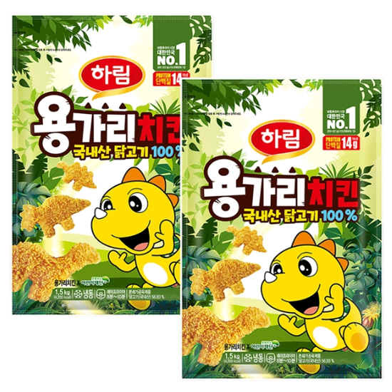 하림 용가리 치킨 1.5kg x 2